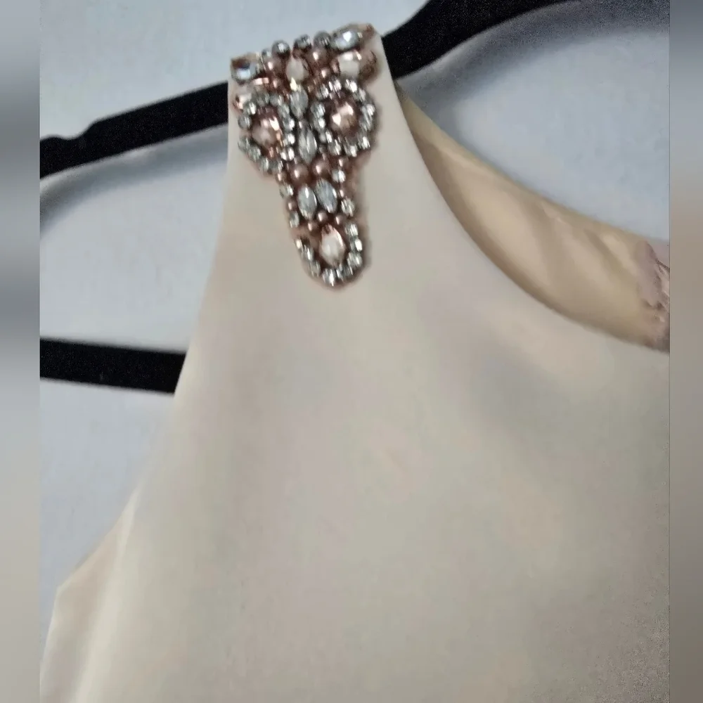 Petite Adele Little Girls Champagne Rhinestone.  Size 11-12